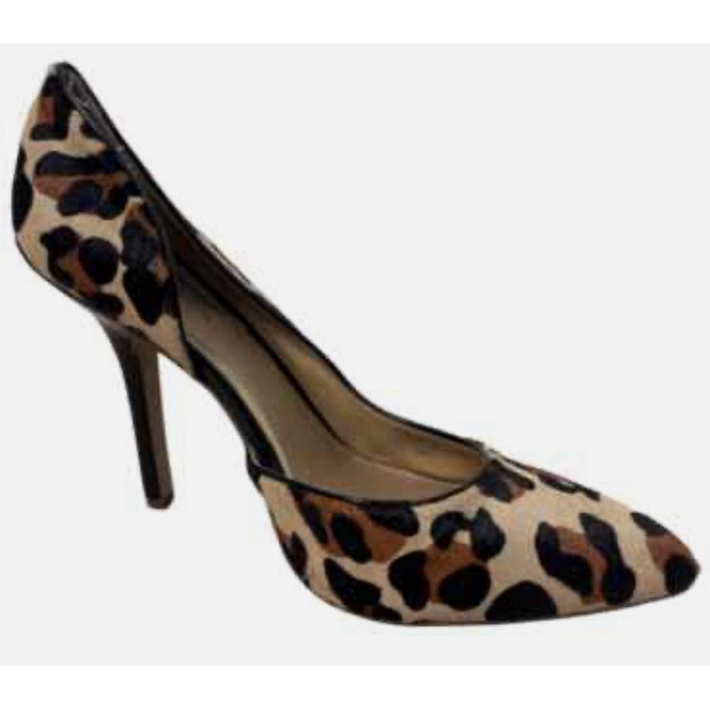 BCBGeneration Paris Leopard Print Cow Hair Pumps Heels Womens 8.5